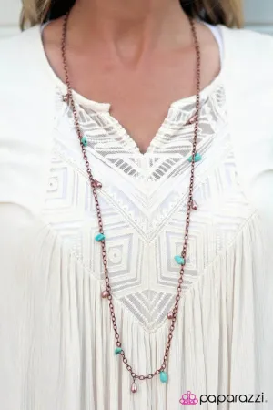 Paparazzi Necklace ~ Canyon Cabaret - Blue