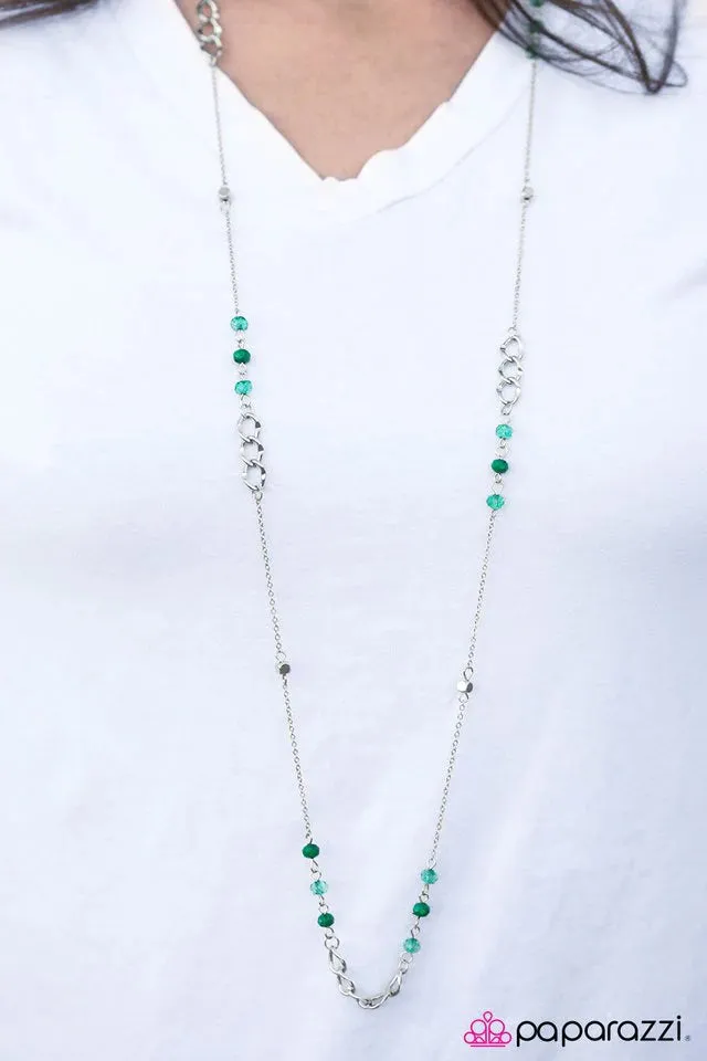 Paparazzi Necklace ~ Pristine Bay - Green