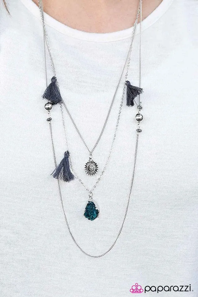 Paparazzi Necklace ~ Tarots and Tassels - Blue