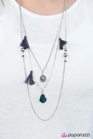 Paparazzi Necklace ~ Tarots and Tassels - Blue