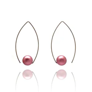 Pink Inverted Sphere Earrings