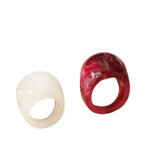 Pre Order:  Acrylic Resin Vintage Ring Set