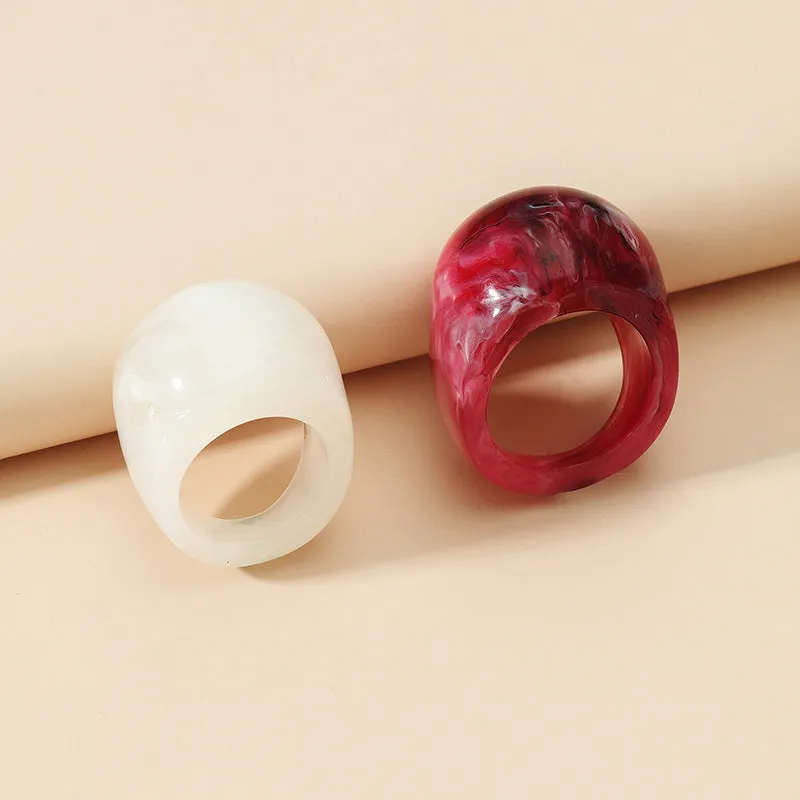 Pre Order:  Acrylic Resin Vintage Ring Set