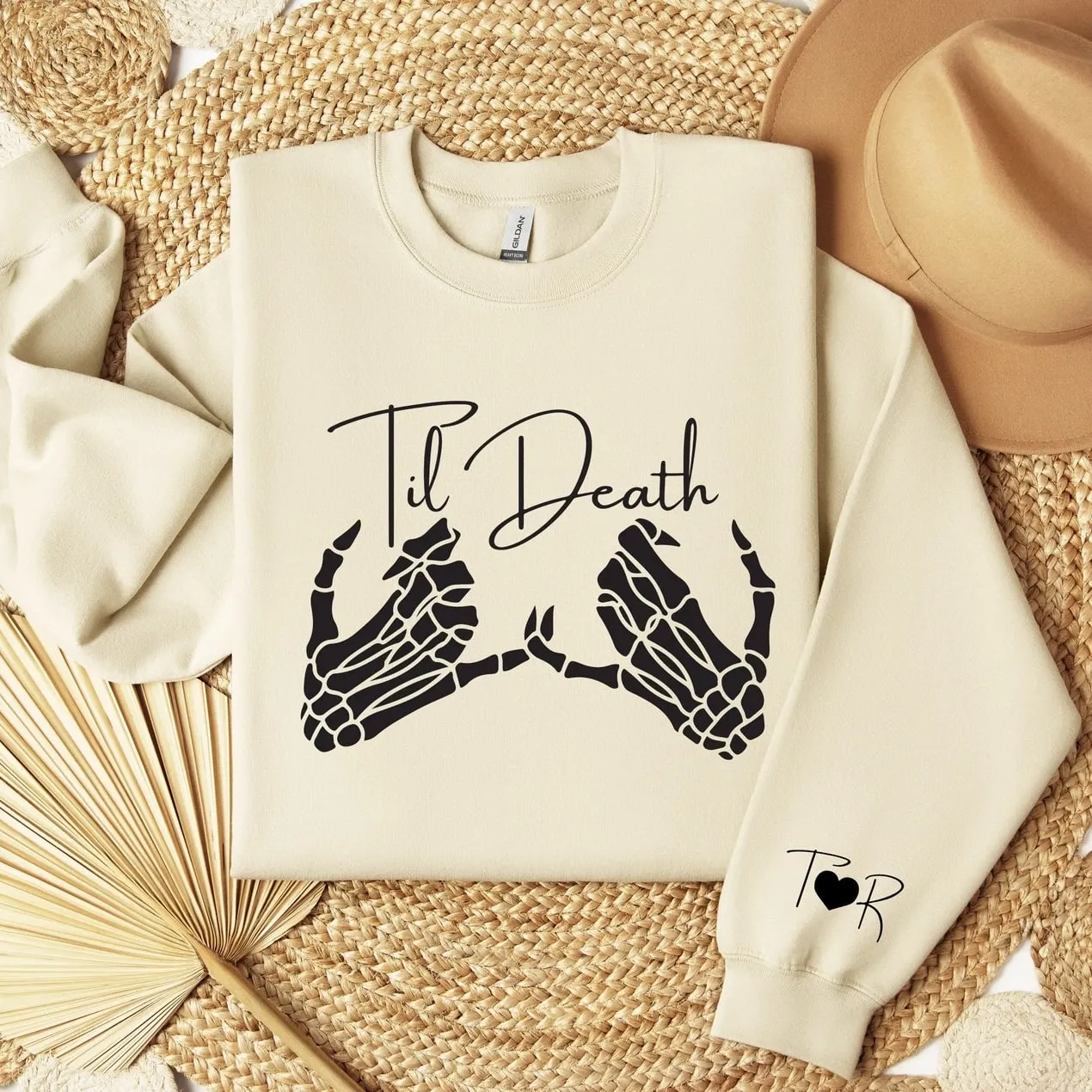 "Til Death Do us Part" Matching Couple Hoodies - Custom Embroidered Sweatshirts For Couples