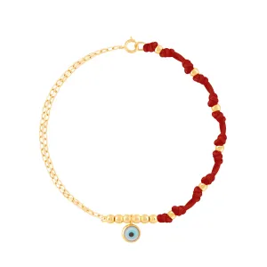 Red Eye and Orb Chain Bracelet