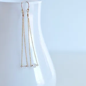 Salem - Moonstone, 14k Gold Filled Earrings