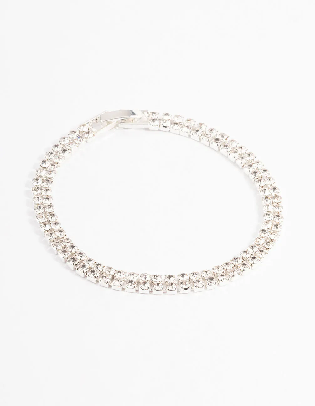 Silver Classic Cupchain Tennis Bracelet