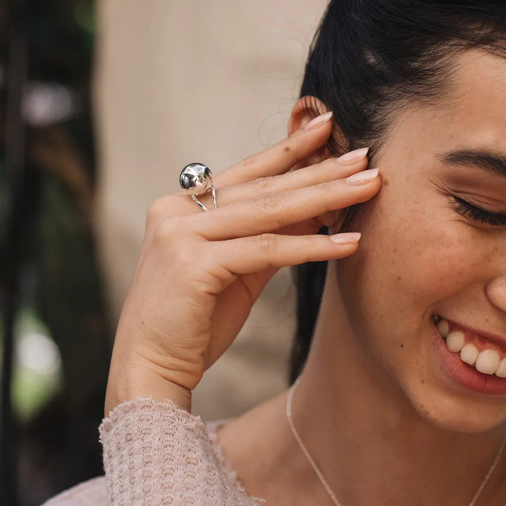 Sphere Secret Ring - Silver