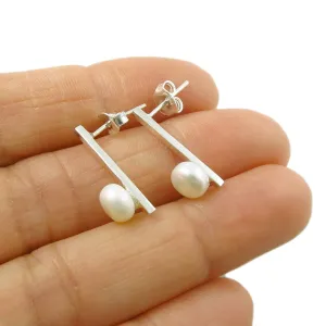 Sterling Silver Pearl Earrings