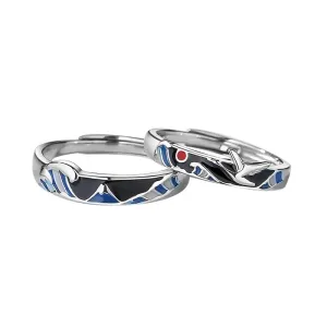 Ukiyo-e Style Matching Wedding Bands