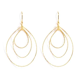 Ultra Delicate Triple Teardrop Earrings