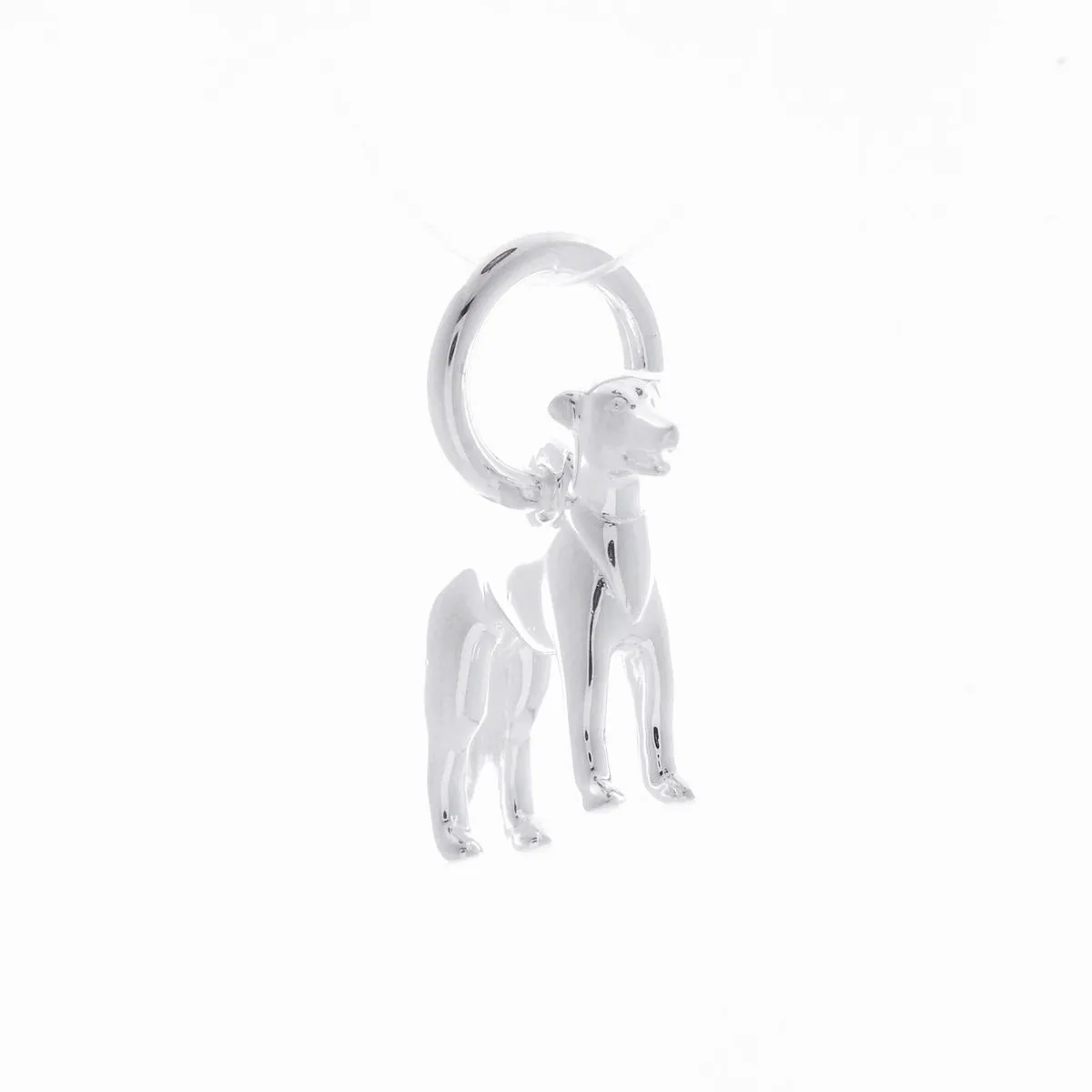 Whippet Silver Dog Charm